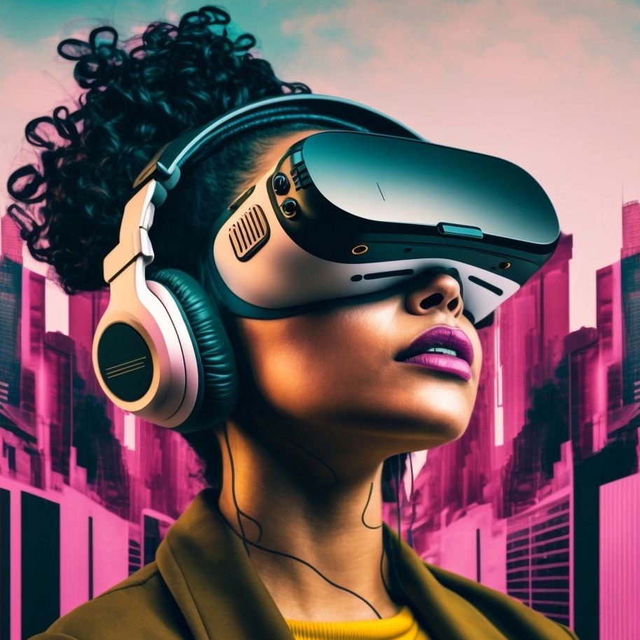 A Gen-Z Latina podcast listener in the year 2030. (NMR)